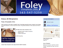 Tablet Screenshot of foleychiropracticclinic.com